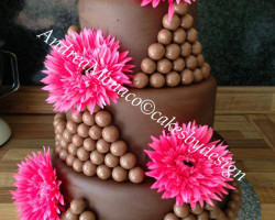 Chocolate Wedding Cake with Pyramids of Maltesers