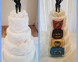 Themed Wedding Cake Back to Front - Wedding Cakes Middlebrough
