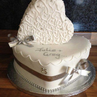 Anniversary Cake wedding cakes in middlesbrough Silver Anniversary Cake