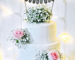 Pure White Wedding Cake - Wedding Cakes Middlesbrough